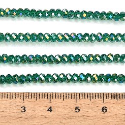 Chapelets de perles en verre électroplaqué&nbsp;GL-CBAA615-02D
