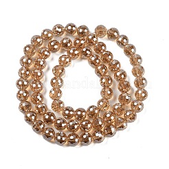 Прозрачные стеклянные бусины гальваническим пряди&nbsp;EGLA-N002-31-H11