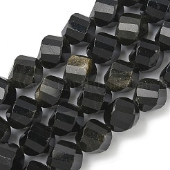 Естественный золотистый отлив обсидиан бисер пряди&nbsp;G-C267-B18