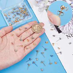 202 фурнитуры для сережек-гвоздиков из нержавеющей стали STAS-UN0004-66