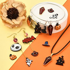 Pendenti smaltati in lega a tema halloween 24 pz 12 stile&nbsp;ENAM-SZ0002-73