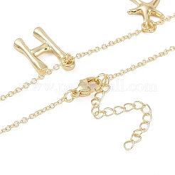 Boho Sommer Strand Stil 18K vergoldet Muschelform Initial Anhänger Halsketten&nbsp;IL8059-8