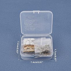 ソーイングキット  ワッシャー付き真鍮製ボタンプレッションアイレットを含む  スナップボタン  プレススタッド  オープンリングプロング  何の縫製ファスナーありません  ズボンの留め具  フック＆バー  鉄の衣服のフックと目  ミックスカラー  110のセット/袋&nbsp;FIND-FH0001-06
