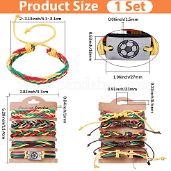 Geflochtene Lederarmbänder für Männer und Frauen&nbsp;BJEW-CL0001-43B