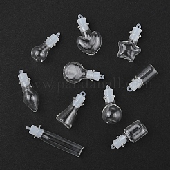 20 шт. 10 стиля подвески из прозрачного стекла для бутылок желаний GLAA-FS0002-19