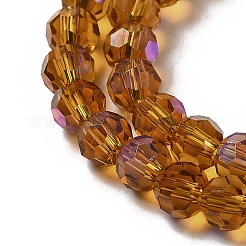 Chapelets de perles en verre transparent électrolytique&nbsp;EGLA-A035-T4mm-L04