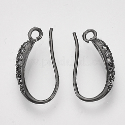 Электрофорез латунь микропаве серьги из циркония крючки ZIRC-Q022-035A