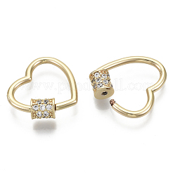 Латунь микропаве кубический цирконий винт карабин подвески с замком KK-R136-063-NF