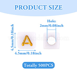 Непрозрачные акриловые бусины&nbsp;MACR-TAG0001-07A