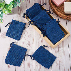 20 Stück rechteckige Beutel aus Polyester-Imitat-Sackleinen mit Kordelzug&nbsp;ABAG-TA0001-95C