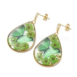 Pendientes colgantes de resina epoxi transparente&nbsp;EJEW-JE07238