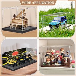 Прямоугольные прозрачные акриловые игрушки фигурки витрины коробки&nbsp;ODIS-WH0079-067