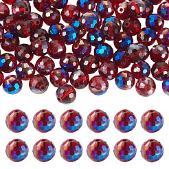 80 шт. стеклянные бусины с полурадужным покрытием&nbsp;EGLA-TA0013-04B