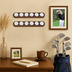 2 шт. настенный органайзер для мячей для гольфа из сосны с 6 отверстиями&nbsp;AJEW-PH0006-80