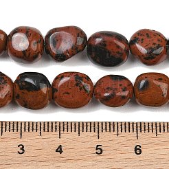 Chapelets de perles en obsidienne d'acajou naturel&nbsp;GG-CBA787B-A19
