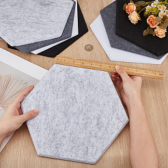 8 шт. 4-х цветная шестиугольная звукопоглощающая фетровая доска AJEW-FG0004-70