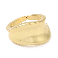 Anneaux de manchette ouverts par torsion en laiton plaqué en rack&nbsp;RJEW-E290-04G