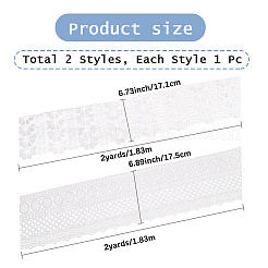 4 ярд двух видов кружевной ленты из молочного волокна&nbsp;OCOR-CY0001-08A