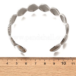 Латунь манжеты браслеты для женщин BJEW-U018-03P