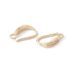 Латунные ушные крючки из прозрачного кубического циркония с микропаве ZIRC-P100-05G-02