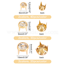 Messing Glas Strass Spikes&nbsp;FIND-WR0003-65