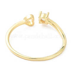 Кольца-манжеты из латуни с микропаве из прозрачного кубического циркония RJEW-C043-08G