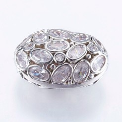 Perline zirconi micro pave  in ottone&nbsp;ZIRC-F073-01
