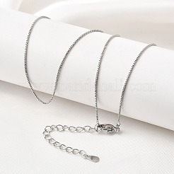 Ожерелья из латунной цепочки-коробки толщиной 0.8 мм NJEW-G341-02P