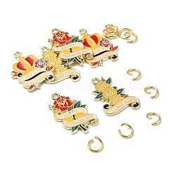 6 pendentif en alliage émaillé sur le thème de la fête des mères&nbsp;ENAM-FP0001-86