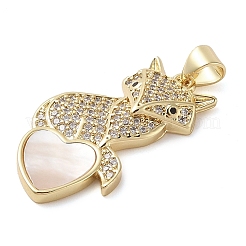 Латунные микропаве прозрачные подвески с фианитом&nbsp;KK-I712-56C-G