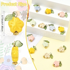 20 шт. 5 подвески ручной работы из фарфора и акрила&nbsp;PALLOY-YW00149