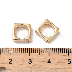 Ccbプラスチックビーズフレーム  菱形  ゴールドカラー  12x12.5x3.5mm  穴：1.6mm  内径：7mm&nbsp;CCB-P012-02G