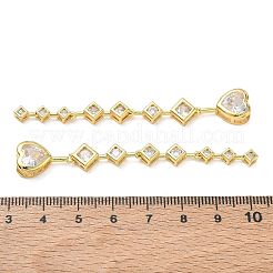 Colgantes grandes de latón con pavé de circonio cúbico&nbsp;CU-CBA84C5-11G-02