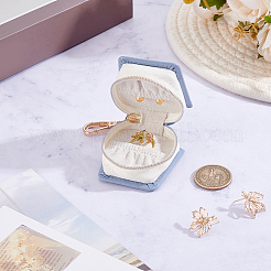 Mini boîtes de rangement pour bagues en cuir PU&nbsp;CON-BBC0001-31B