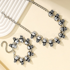 Наборы из ожерелья и браслетов из сплава с черепом FS-WG36AE1-01