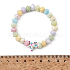 Armbänder aus Glas- und synthetischen Türkisperlen&nbsp;BJEW-JB13889-02
