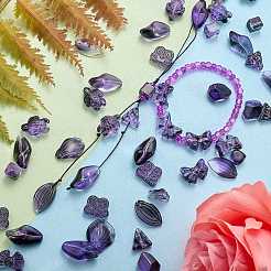 80 perles de verre transparentes de couleur dégradée&nbsp;GLAA-SZ0002-26D
