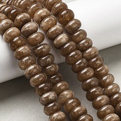 Окрашенные природные белый нефрит бисер пряди&nbsp;G-G107-A31-01