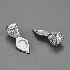 Латунные клеящиеся плоские держатели для подвесок&nbsp;KK-E650-14P-NF