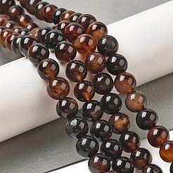 Naturels teints en blanc perles de jade brins&nbsp;G-M402-C04-18