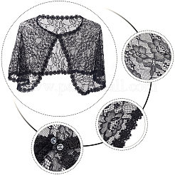 Съемные свадебные кружевные шали из полиэстера AJEW-WH0248-14A