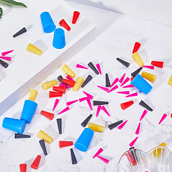 115 шт. 5-х стильная сплошная силиконовая заглушка для пробирки&nbsp;AJEW-GF0006-92