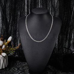 1 collar de cadena de eslabones cubanos de acero inoxidable 304 para hombres y mujeres.&nbsp;NJEW-BM0001-08F