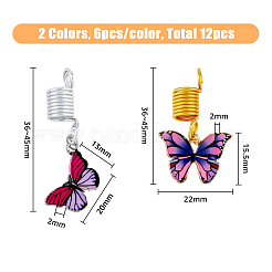 12 шт. набор манжет из сплава для волос PALLOY-PH01465