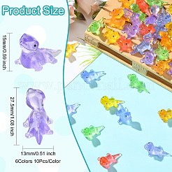 60шт. Фигурки ящериц из светящейся смолы двух цветов&nbsp;DJEW-CJ0001-16