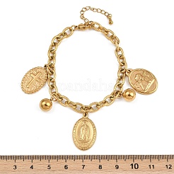 304 браслеты с подвесками из нержавеющей стали браслеты для женщин BJEW-A046-01G