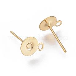 Фурнитура для сережек-гвоздиков из нержавеющей стали 304 STAS-E025-1C-G