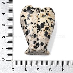 Engelsfigur aus natürlichem Dalmatinerjaspis&nbsp;DJEW-N006-01A-17