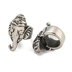 Бусины из хирургической нержавеющей стали 316 с большими отверстиями&nbsp;STAS-Q326-07AS-03