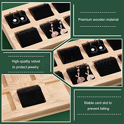 Деревянная доска для сережек с 8 сеткой&nbsp;EDIS-WH0016-010B